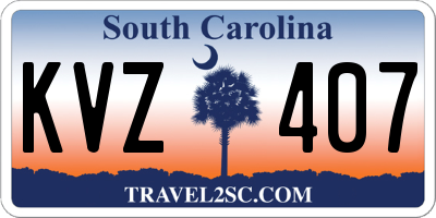 SC license plate KVZ407