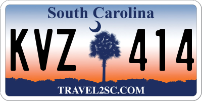 SC license plate KVZ414