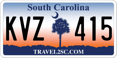 SC license plate KVZ415
