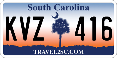 SC license plate KVZ416