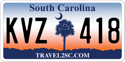 SC license plate KVZ418