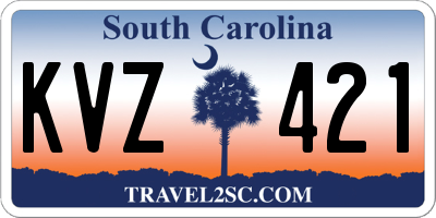 SC license plate KVZ421