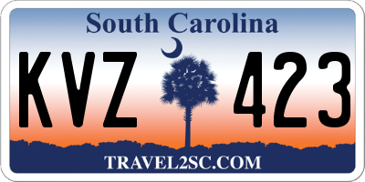 SC license plate KVZ423