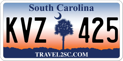 SC license plate KVZ425