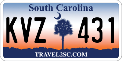 SC license plate KVZ431