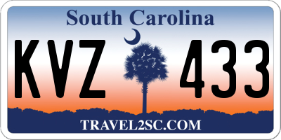 SC license plate KVZ433