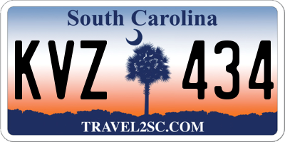 SC license plate KVZ434