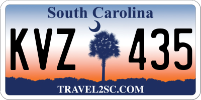 SC license plate KVZ435
