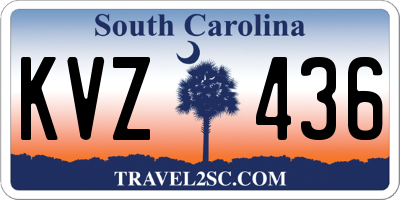 SC license plate KVZ436