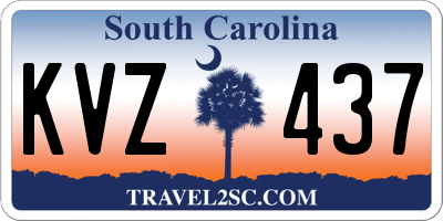 SC license plate KVZ437