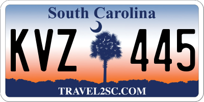 SC license plate KVZ445