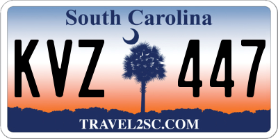 SC license plate KVZ447