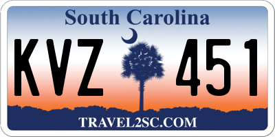 SC license plate KVZ451