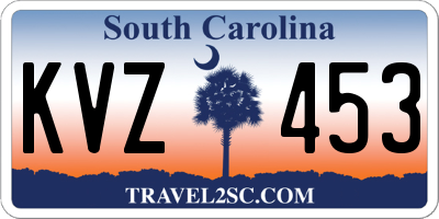 SC license plate KVZ453