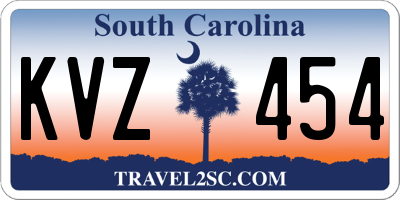 SC license plate KVZ454