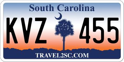 SC license plate KVZ455