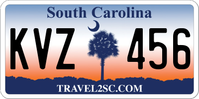 SC license plate KVZ456