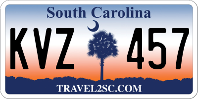 SC license plate KVZ457