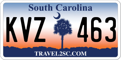 SC license plate KVZ463