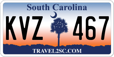 SC license plate KVZ467