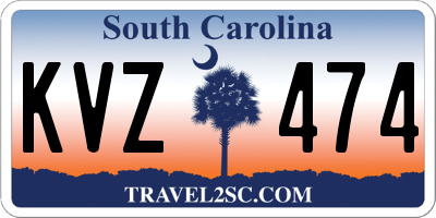 SC license plate KVZ474