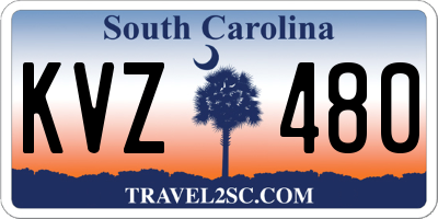 SC license plate KVZ480