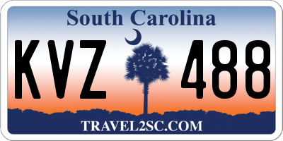 SC license plate KVZ488
