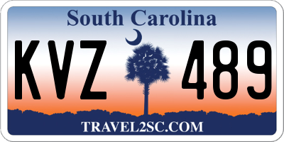 SC license plate KVZ489