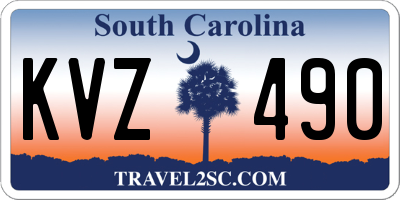 SC license plate KVZ490
