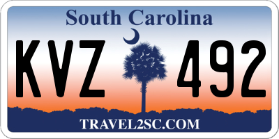 SC license plate KVZ492