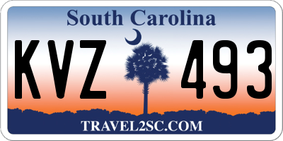 SC license plate KVZ493