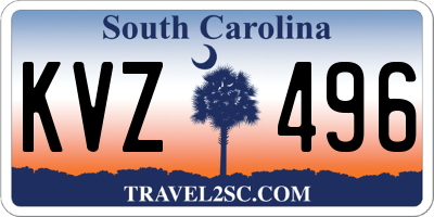 SC license plate KVZ496