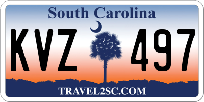 SC license plate KVZ497
