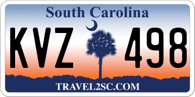 SC license plate KVZ498