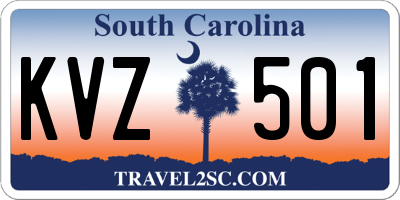 SC license plate KVZ501