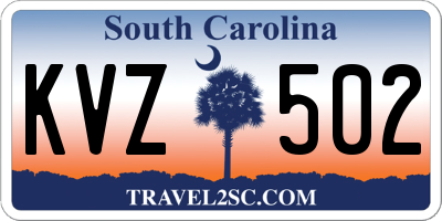 SC license plate KVZ502