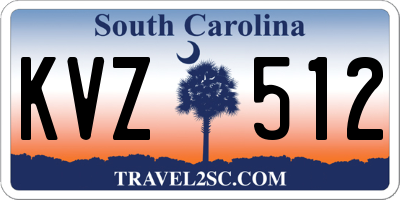 SC license plate KVZ512