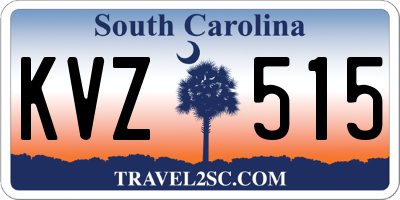 SC license plate KVZ515