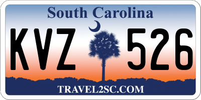 SC license plate KVZ526