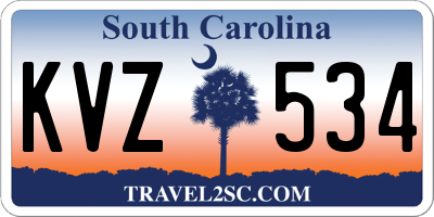 SC license plate KVZ534