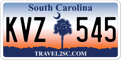 SC license plate KVZ545