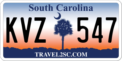 SC license plate KVZ547