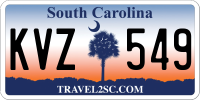 SC license plate KVZ549