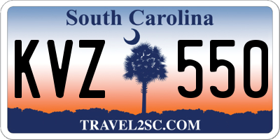 SC license plate KVZ550