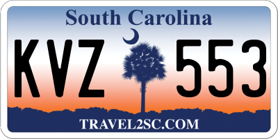 SC license plate KVZ553