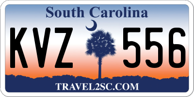 SC license plate KVZ556