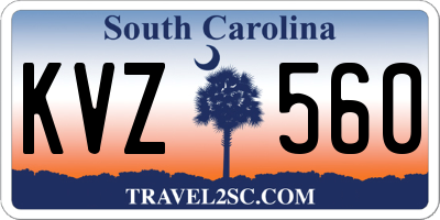SC license plate KVZ560
