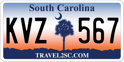 SC license plate KVZ567