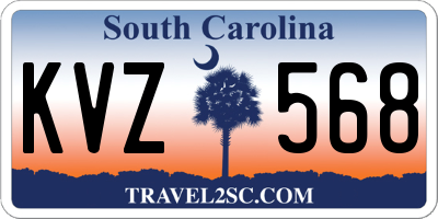 SC license plate KVZ568