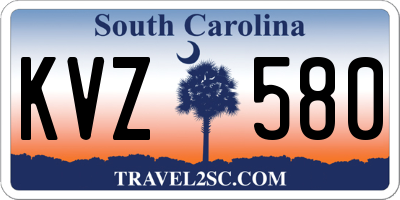 SC license plate KVZ580